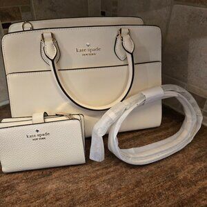 KATE SPADE NEW YORK MERINGUE SATCHEL & WALLET